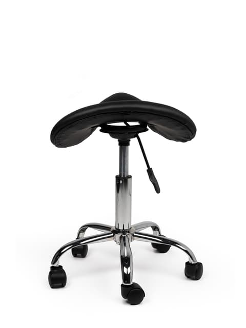 Zadelkruk Office laag harde wielen zw 5