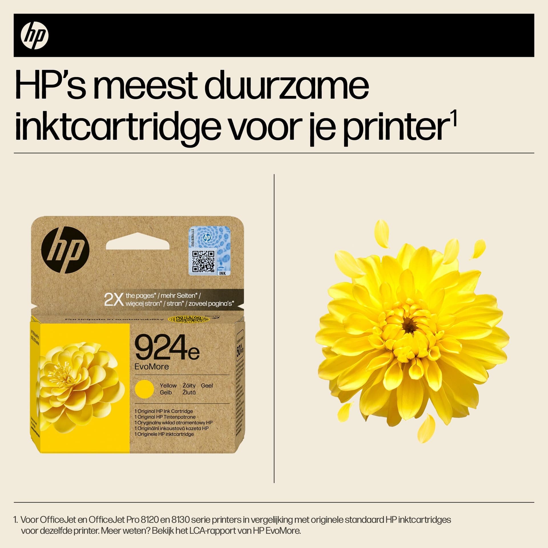 Inktcartridge HP 4K0U9NE 924E Evomore geel 2