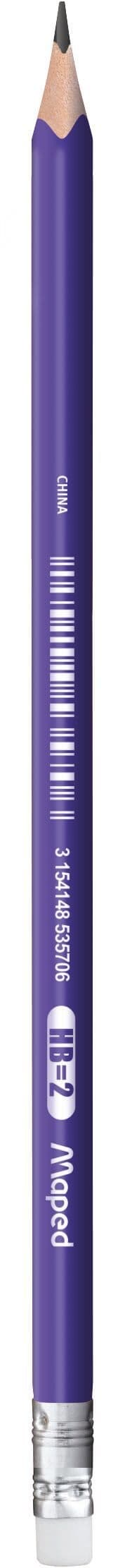 Potlood Maped Kidy Learn met gomtop en vingerhulp blauw 3