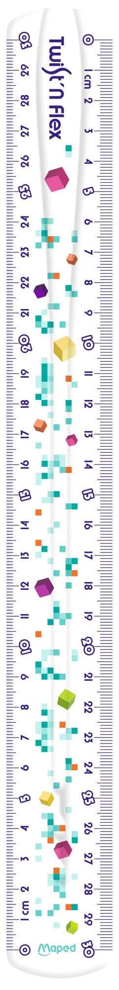 Liniaal Maped Pixel Party Twist 'n Flex 30cm transparant 2
