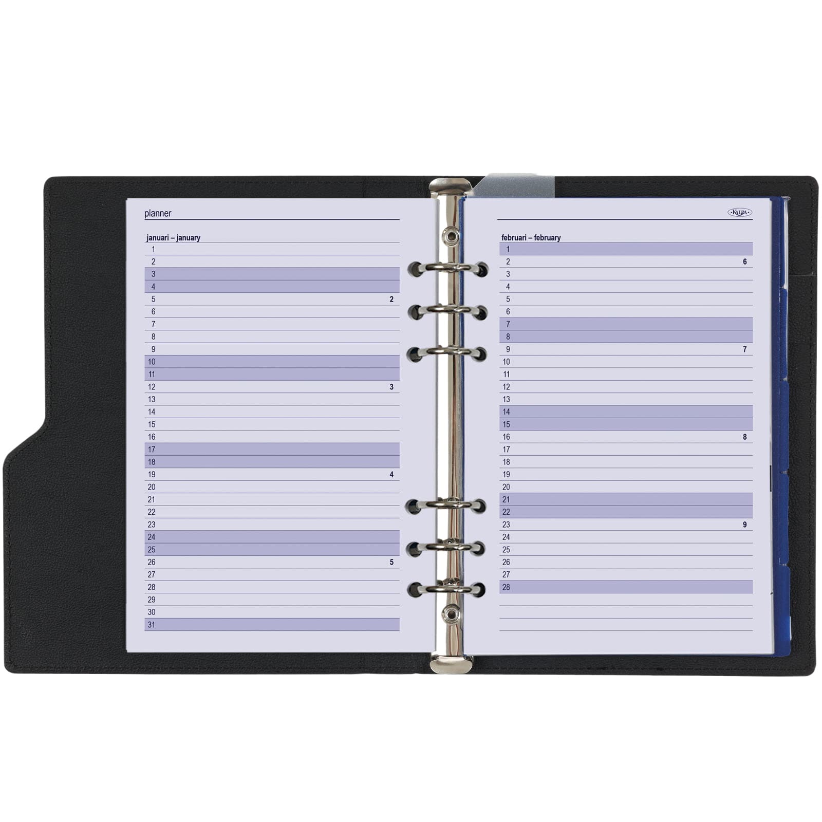 Organizer Kalpa Clipbook A5 inclusief agenda 2026-2027 7dagen/2pagina's nerf zwart 5