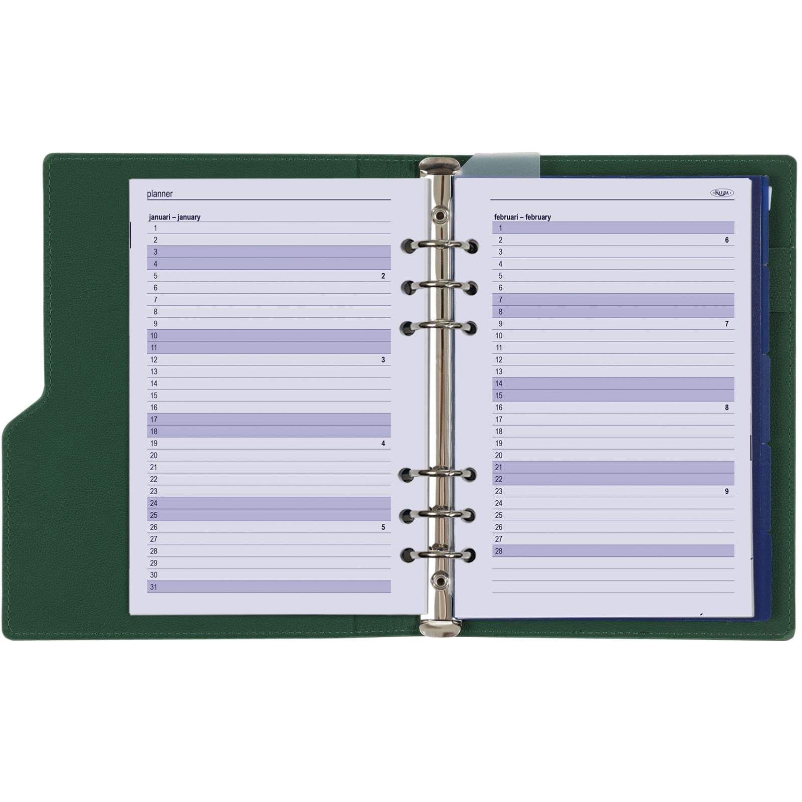 Organizer Kalpa Clipbook A5 inclusief agenda 2026-2027 7dagen/2pagina's groen 5