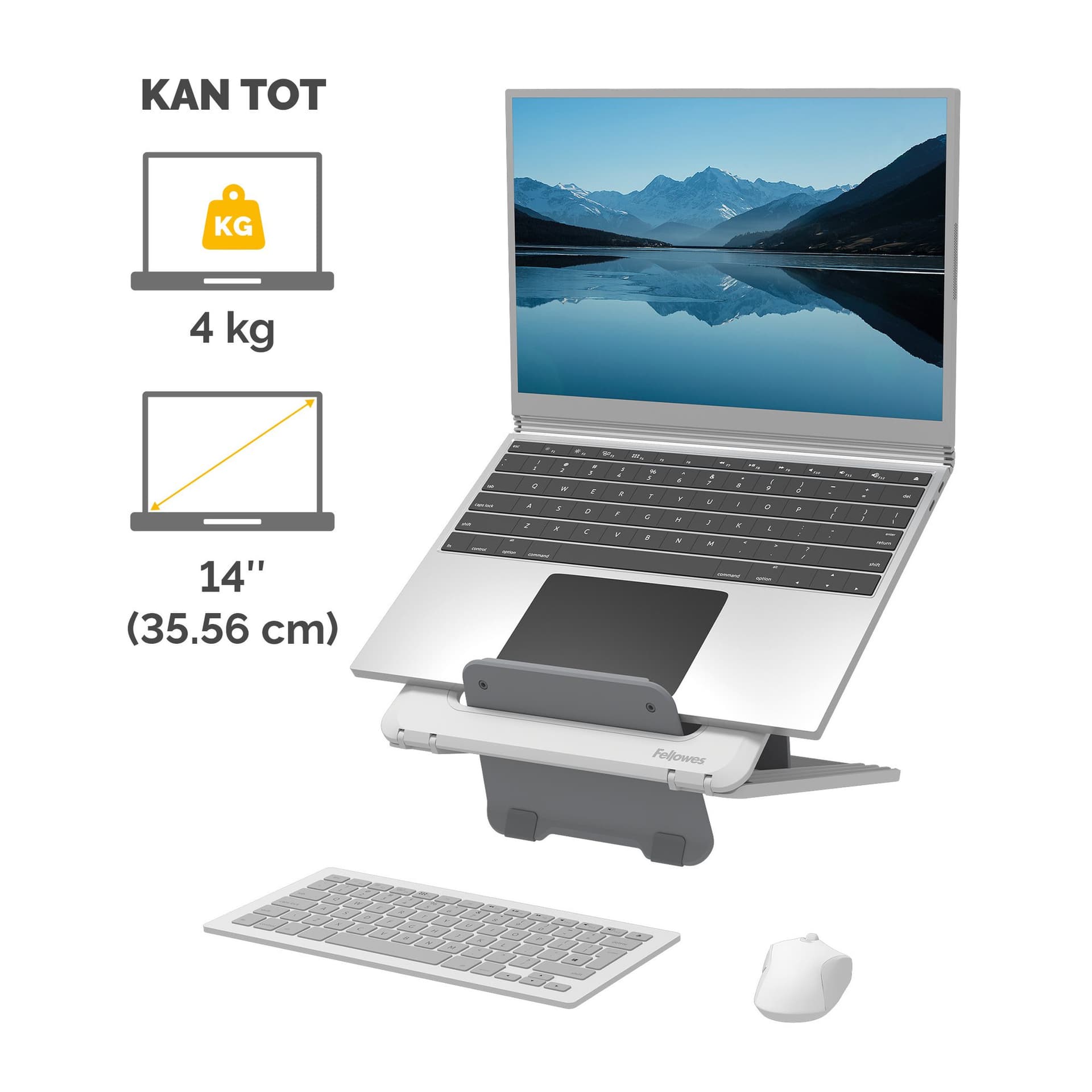Laptopstandaard Fellowes Breyta wit 5