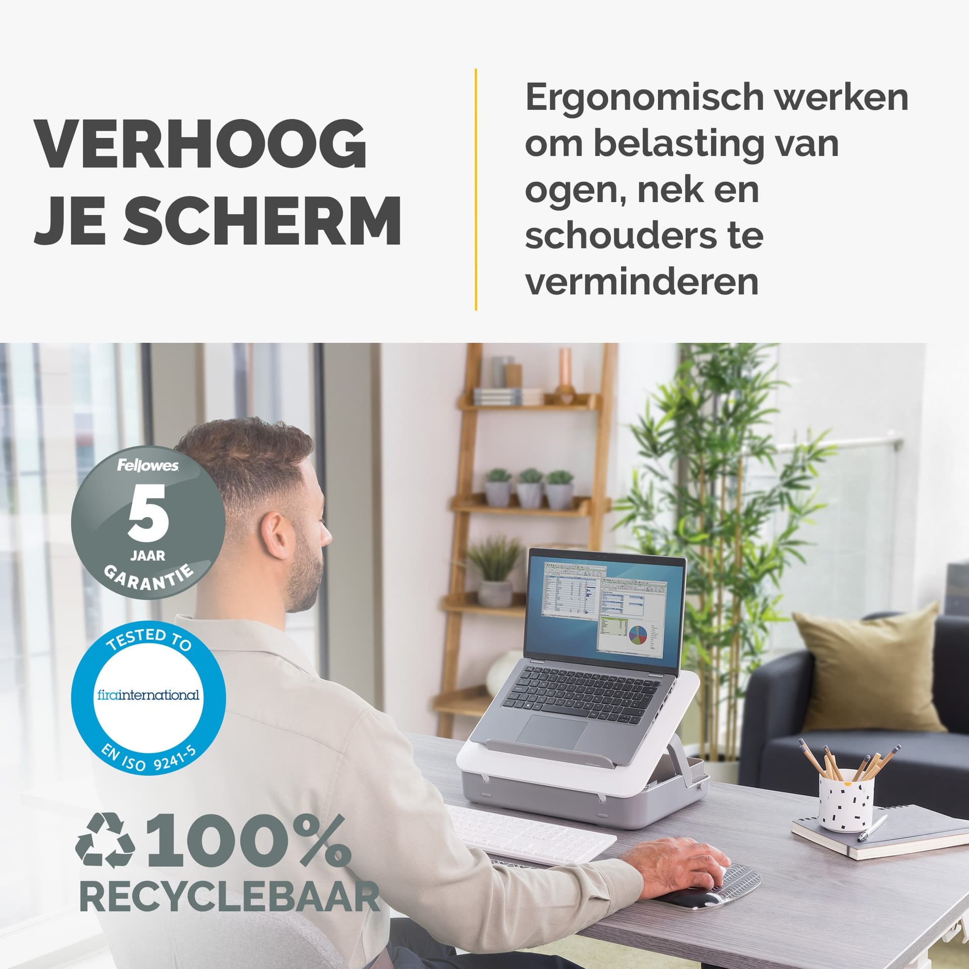 Laptopstandaard Draagtas Fellowes Breyta wit 5