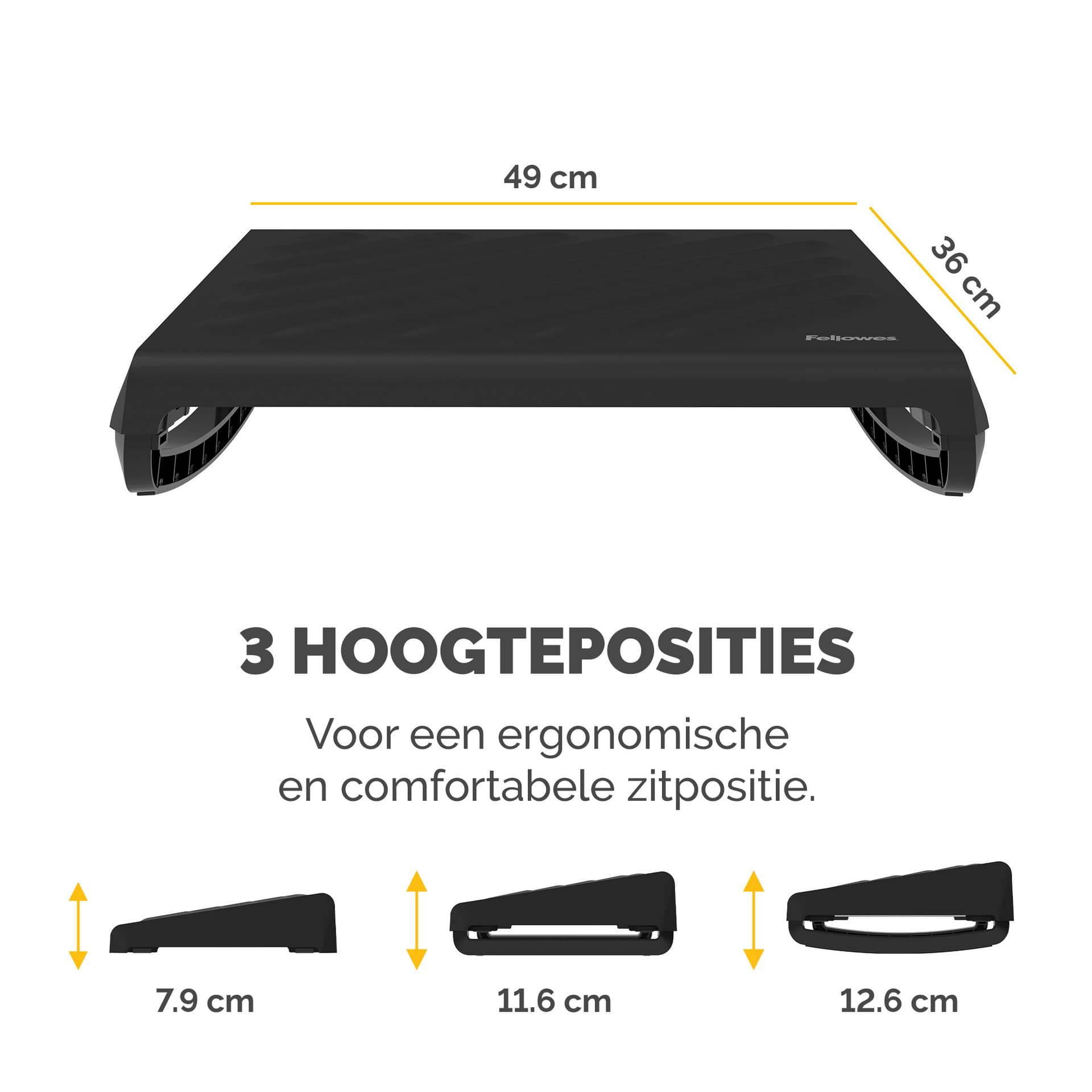 Voetensteun Fellowes Breyta zwart 4
