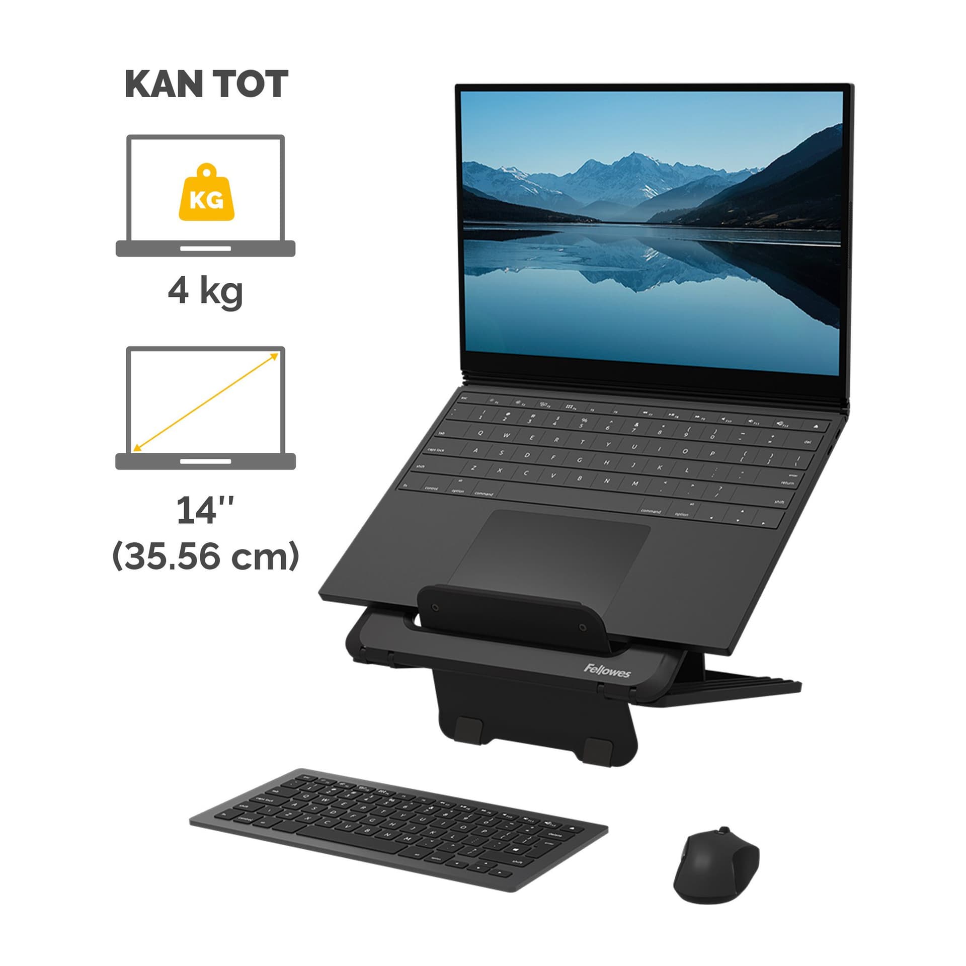 Laptopstandaard Fellowes Breyta zwart 5