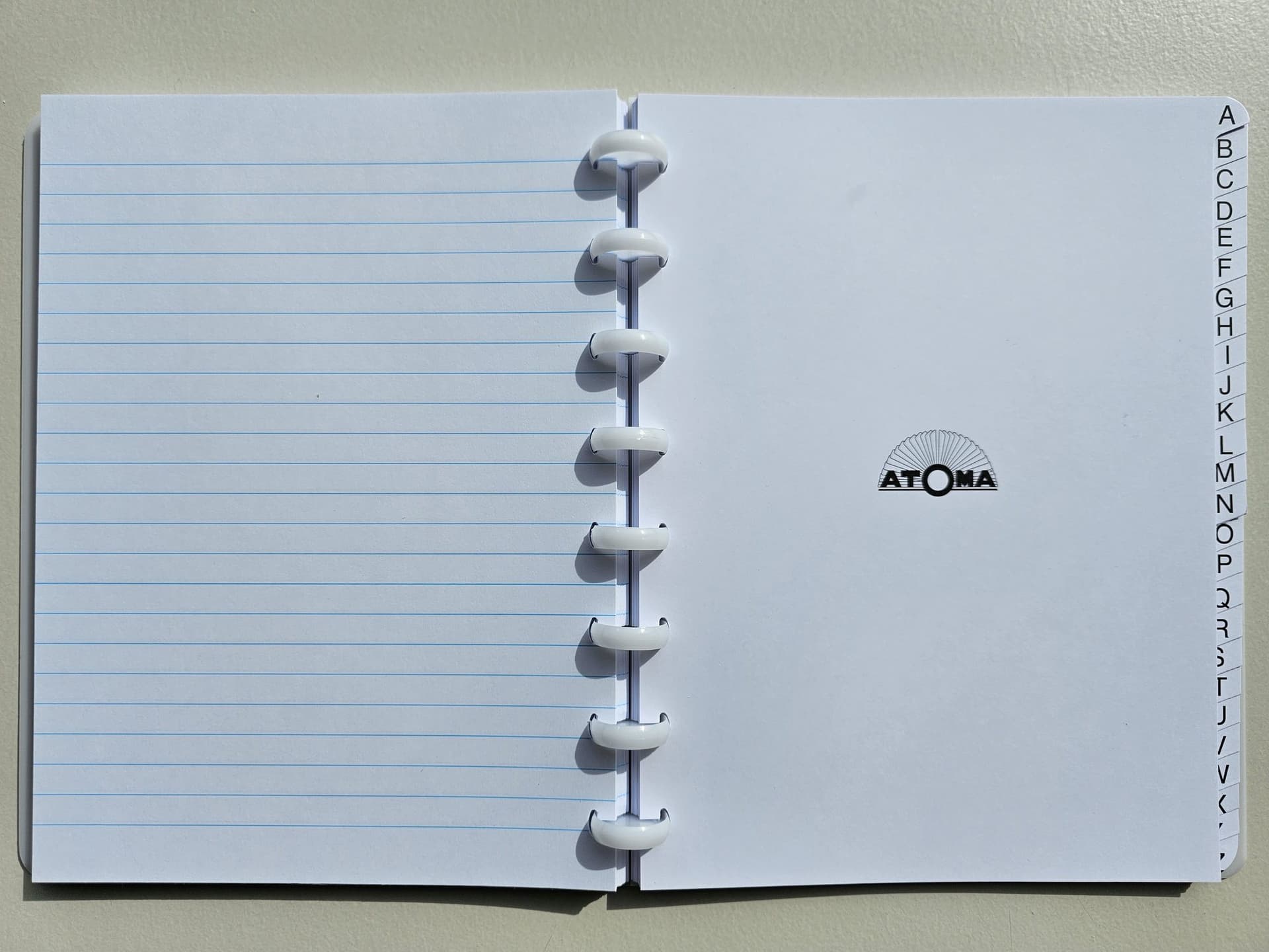 Adresboek Atoma A5 lijn 54vel 90gr PP assorti 5