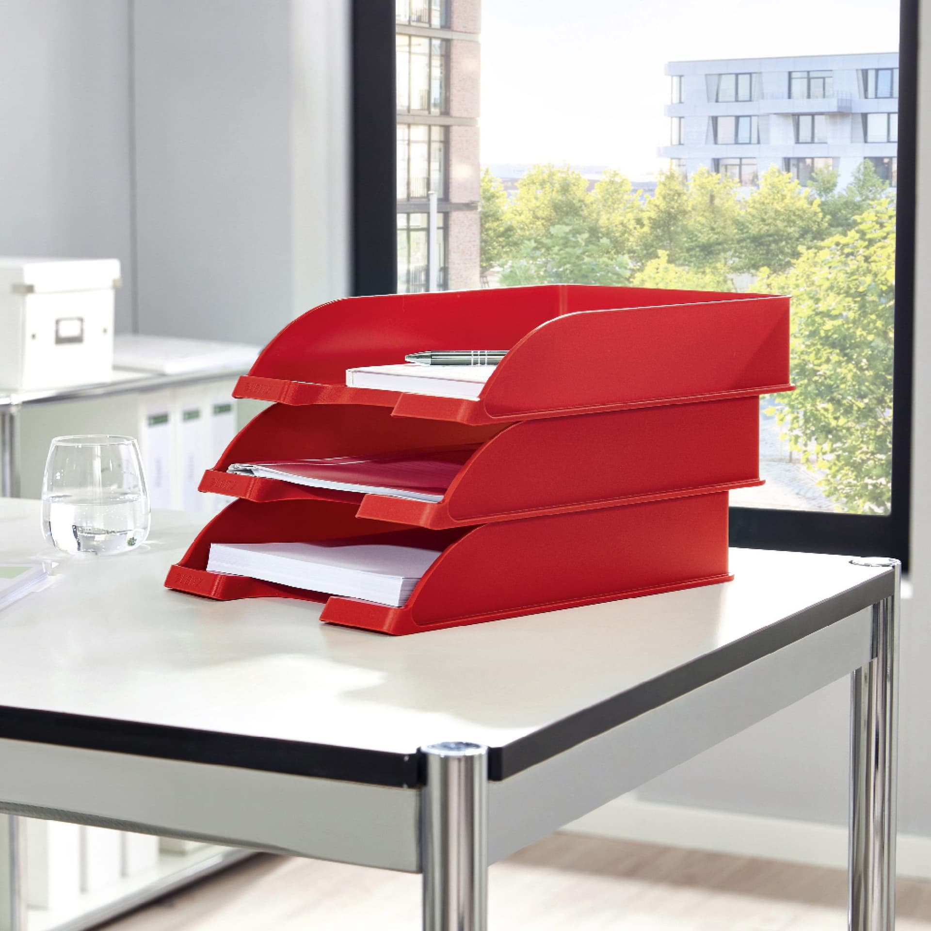 Brievenbak Leitz Wow A4 rood 2