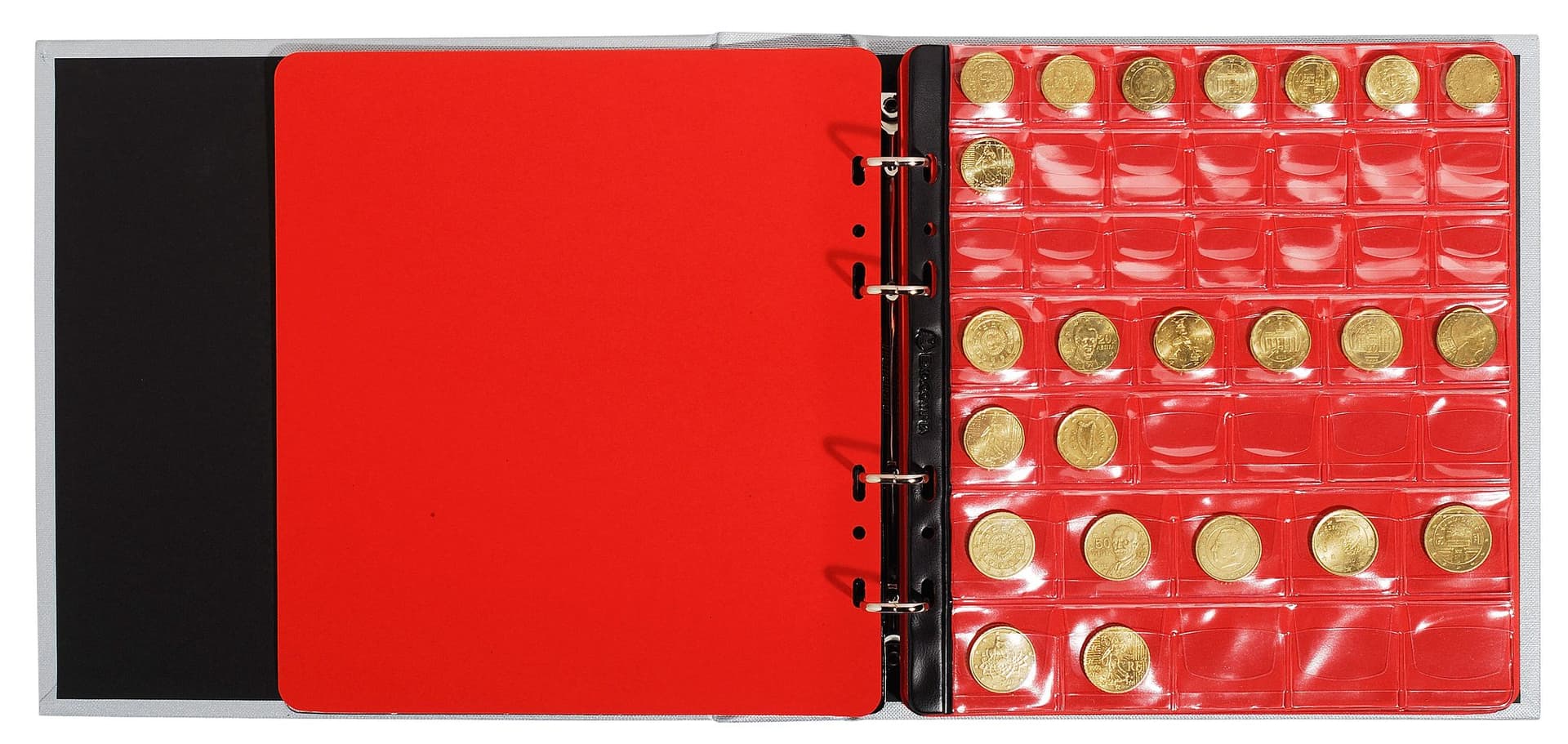 Muntenverzamelalbum Exacompta 24.5x25cm 5 vel à 43 vakjes 4-rings grijs 3