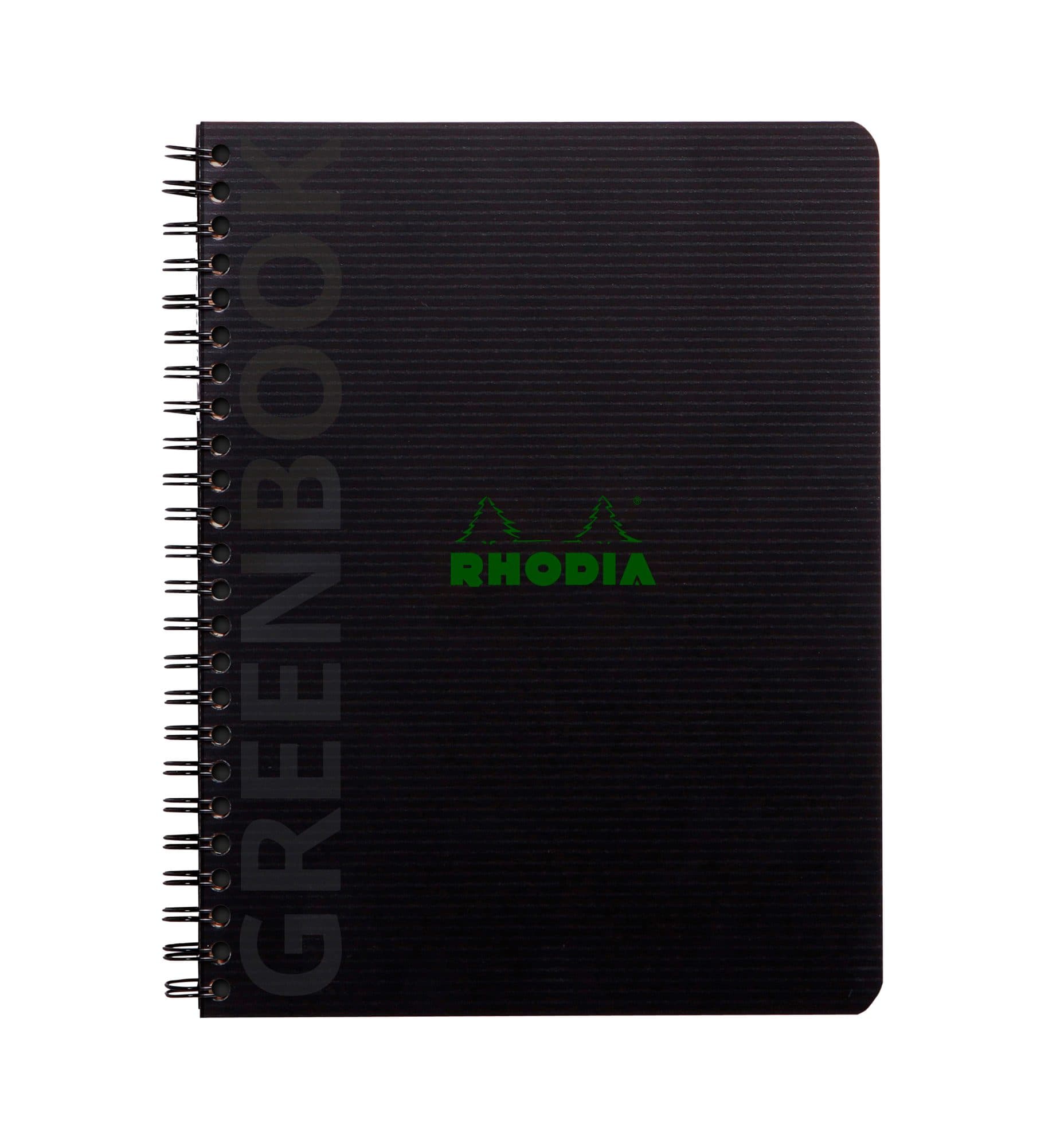 Notitieboek Rhodia Greenbook A5 lijn 6-gaats 180 pagina's 90gr zwart 2