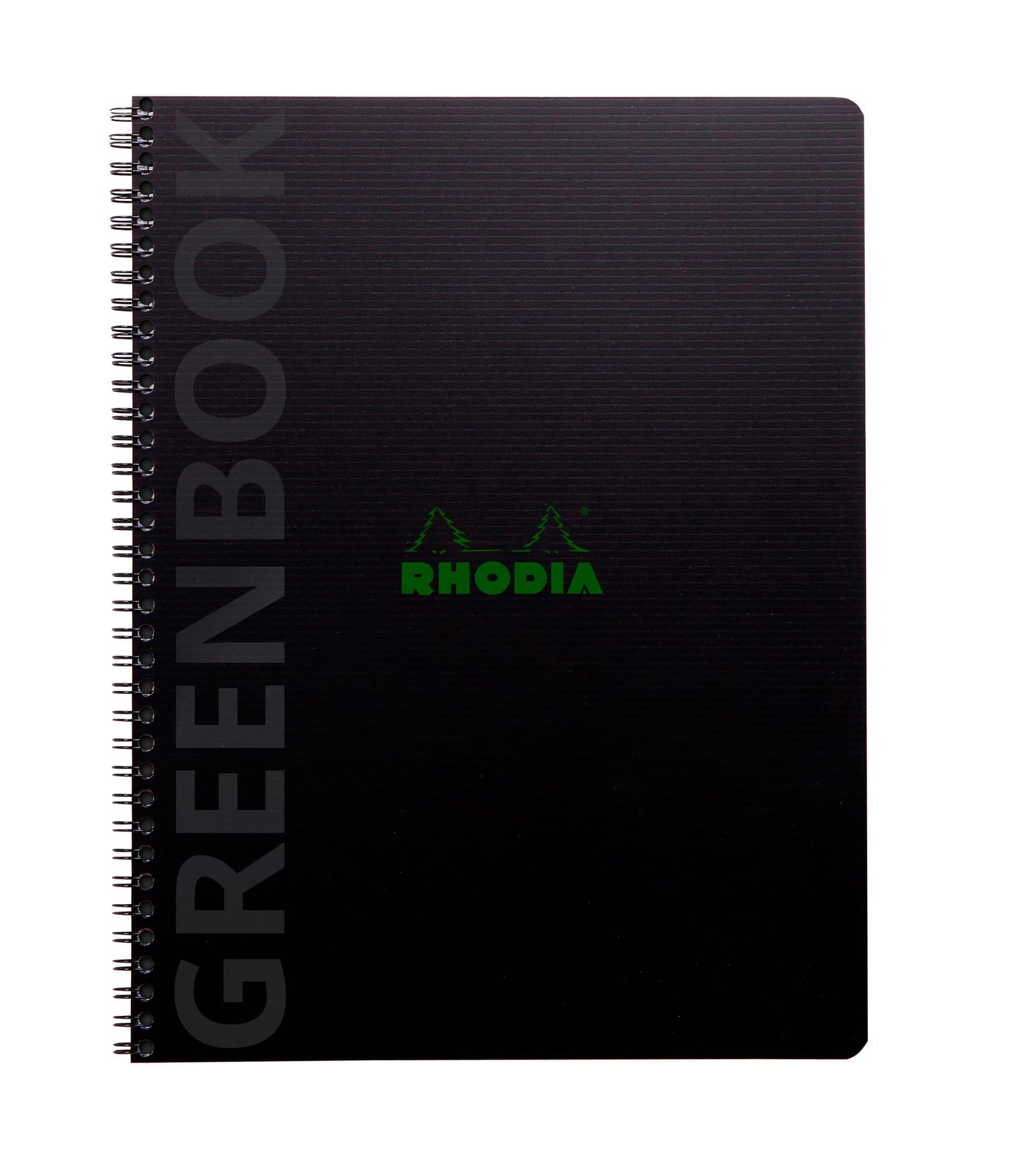 Notitieboek Rhodia Greenbook A4+ lijn 4-gaats 180 pagina's 90gr zwart 2