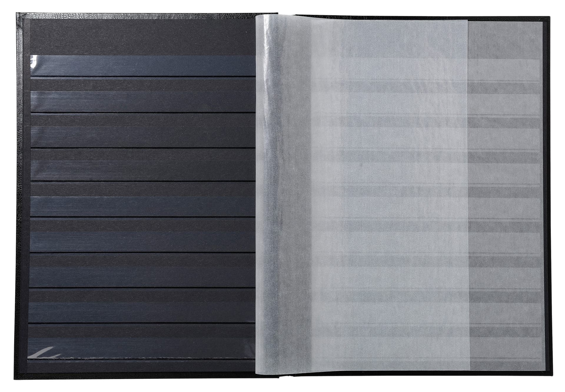 Postzegelalbum Exacompta 22.5x30.5cm 16 zwarte pagina's zwart 3