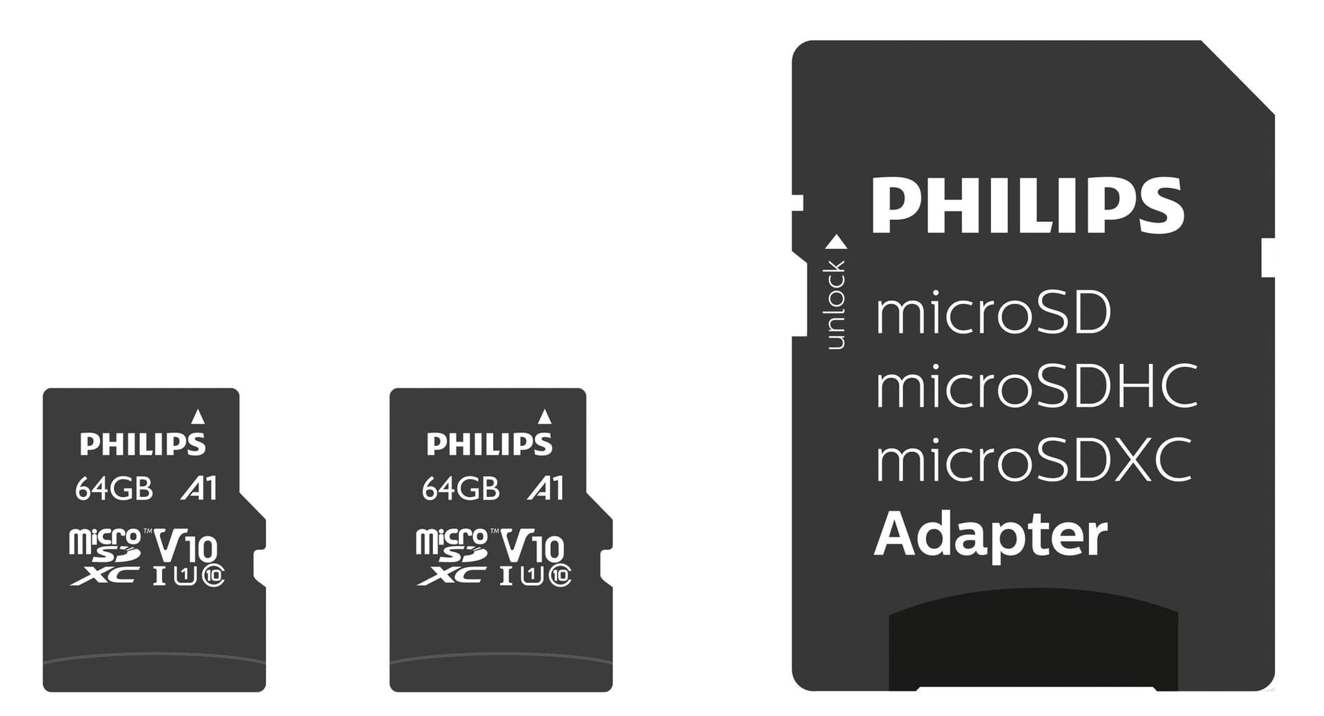Geheugenkaart Philips micro SDXC Class 10 UHS-I U1 64GB 2 stuks 2