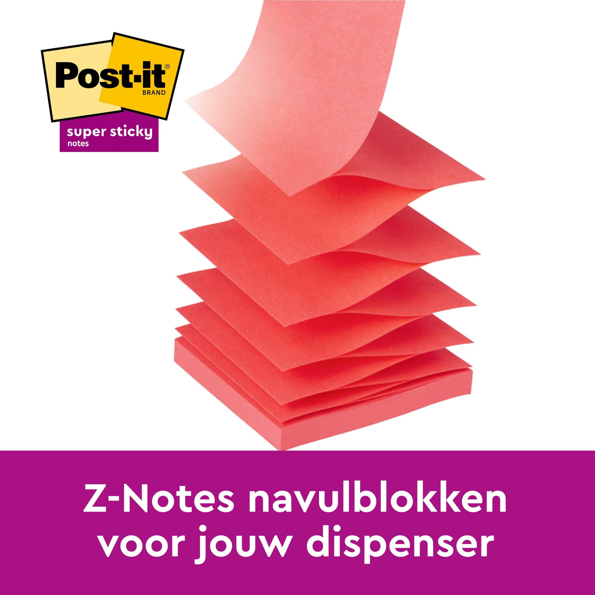 Memoblok Post-it 3M Z-Note R330 Super Sticky 76x76mm Carnival 6 stuks 4