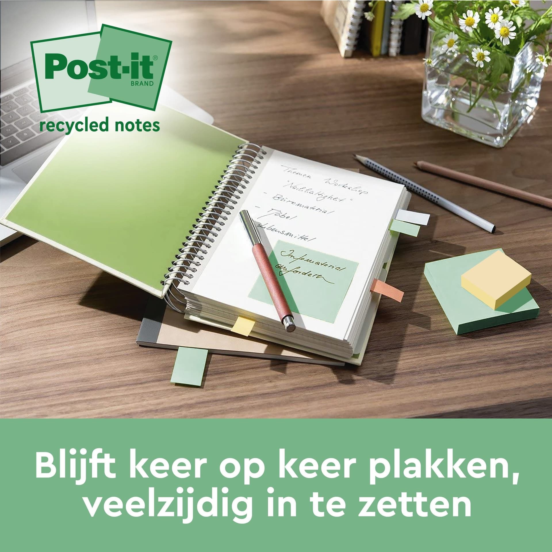 Memoblok 3M Post-it 622 RSS3COL 47.6x47.6mm assorti kleur 3 stuks 3
