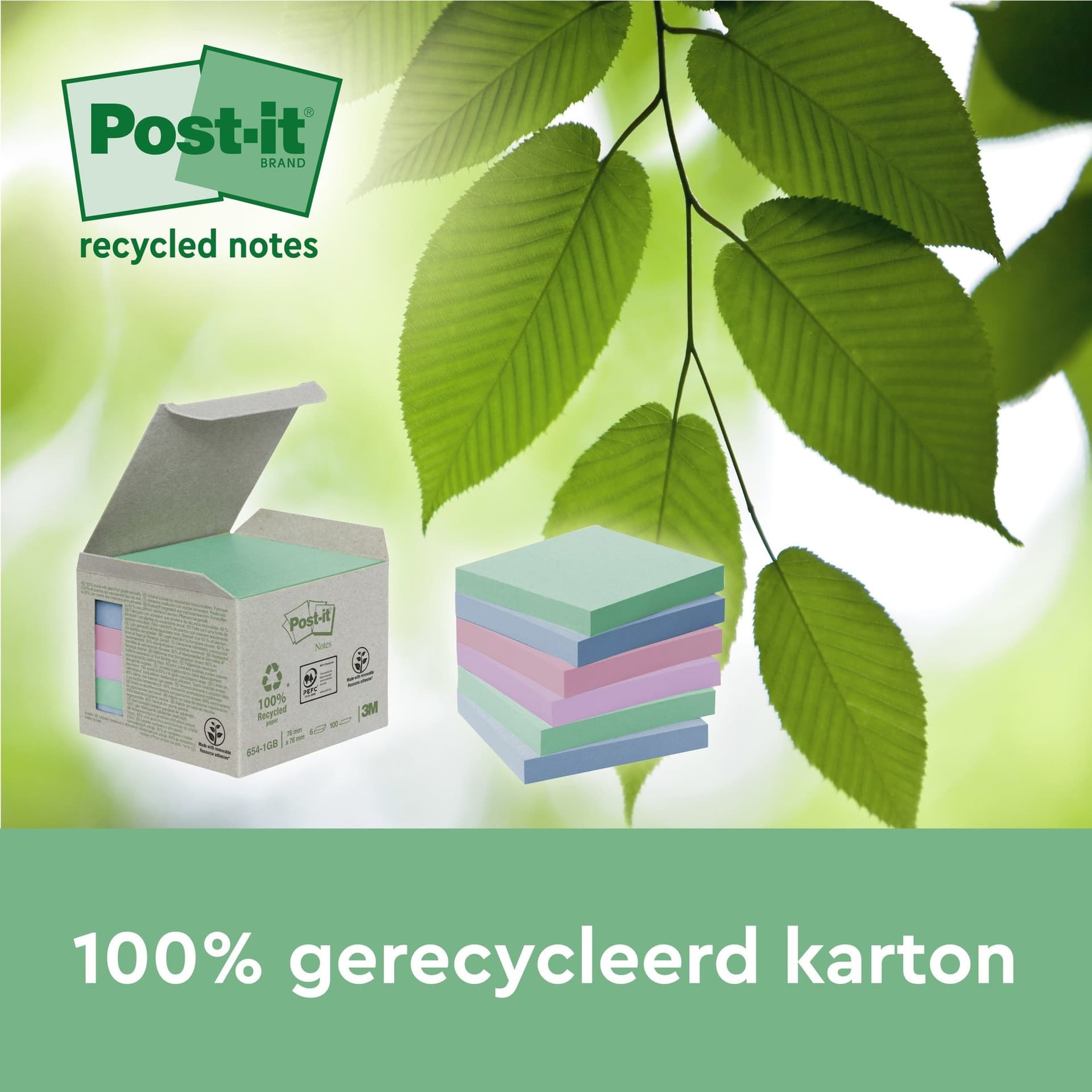 Memoblok 3M Post-it 622 RSS3COL 47.6x47.6mm assorti kleur 3 stuks 4