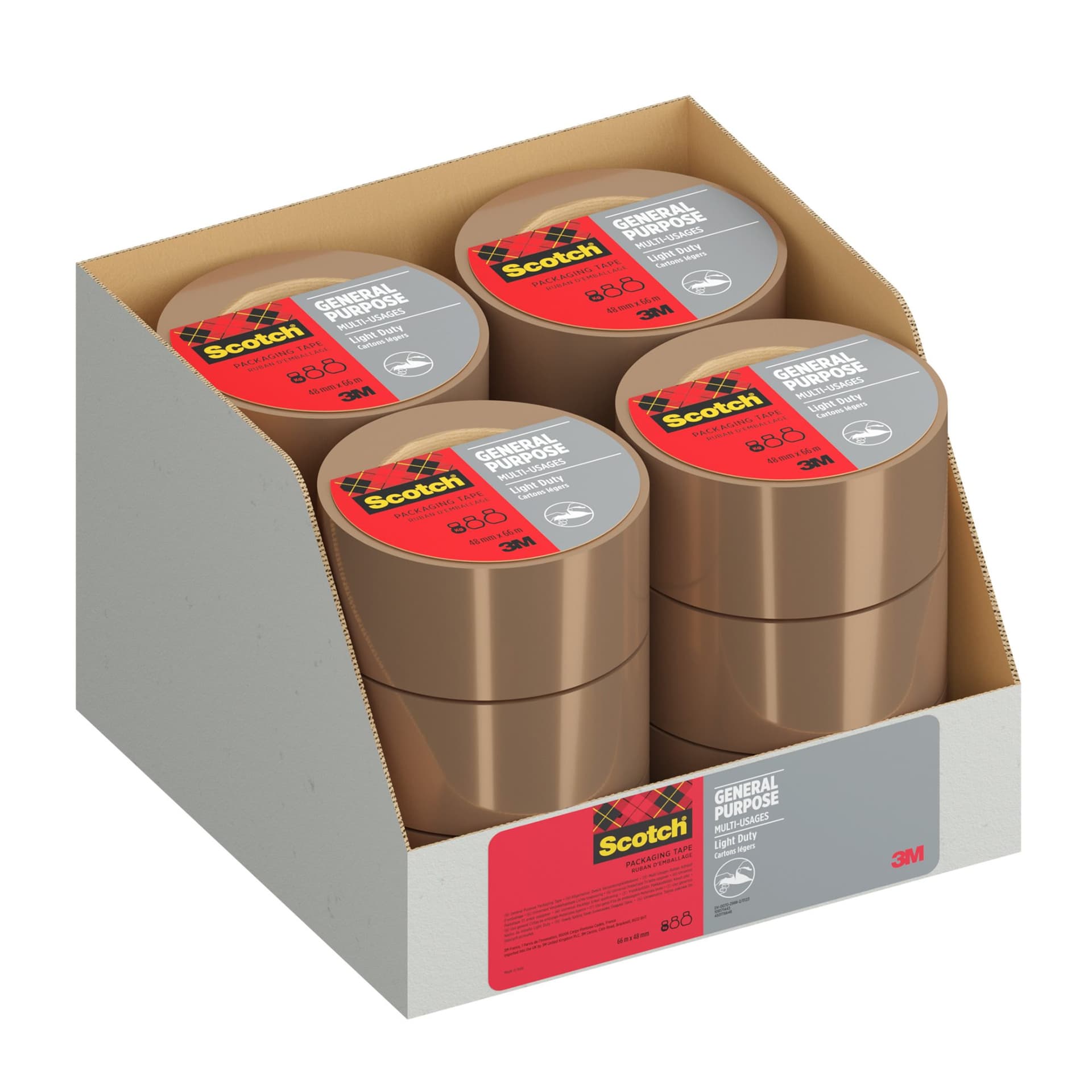 Verpakkingstape Scotch 4501B66 48mmx66m bruin 2