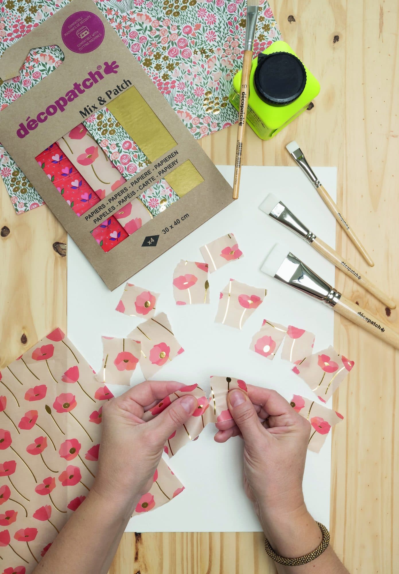 Hobbypapier Décopatch 3x3cm set à 11.000 stuks assorti 4