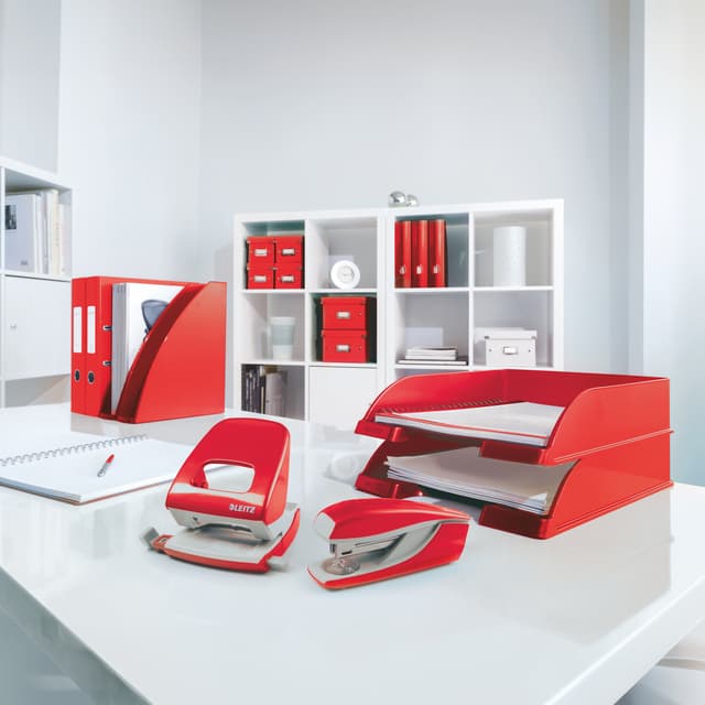 Ringband Leitz WOW A4 maxi 2-rings D-mechaniek 25mm rood 3