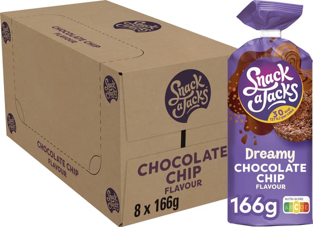 Rijstwafel Snack-a-Jacks chocololate chip pak 166 gram 2