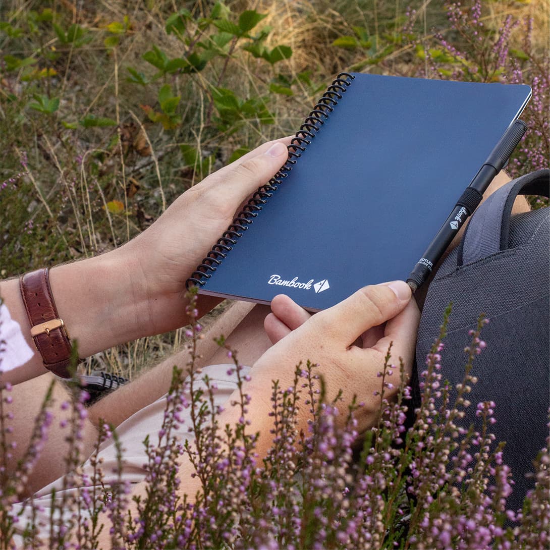 Notitieboek Bambook Original Navy A5 lijn 40 pagina's uitwisbaar 2