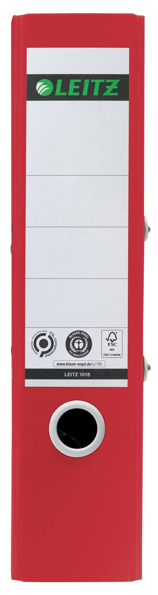 Ordner Leitz Recycle 180° 80mm karton A4 rood 4