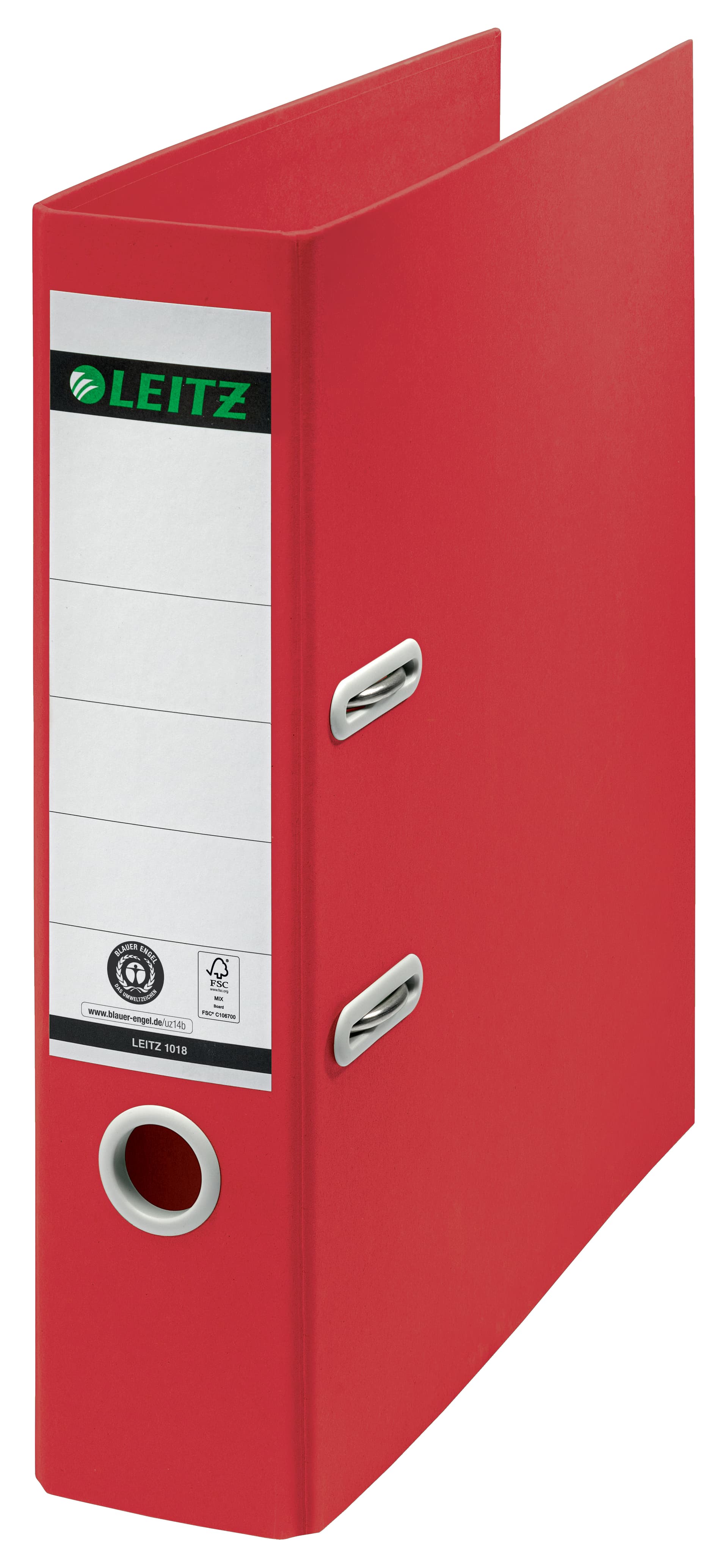 Ordner Leitz Recycle 180° 80mm karton A4 rood 2