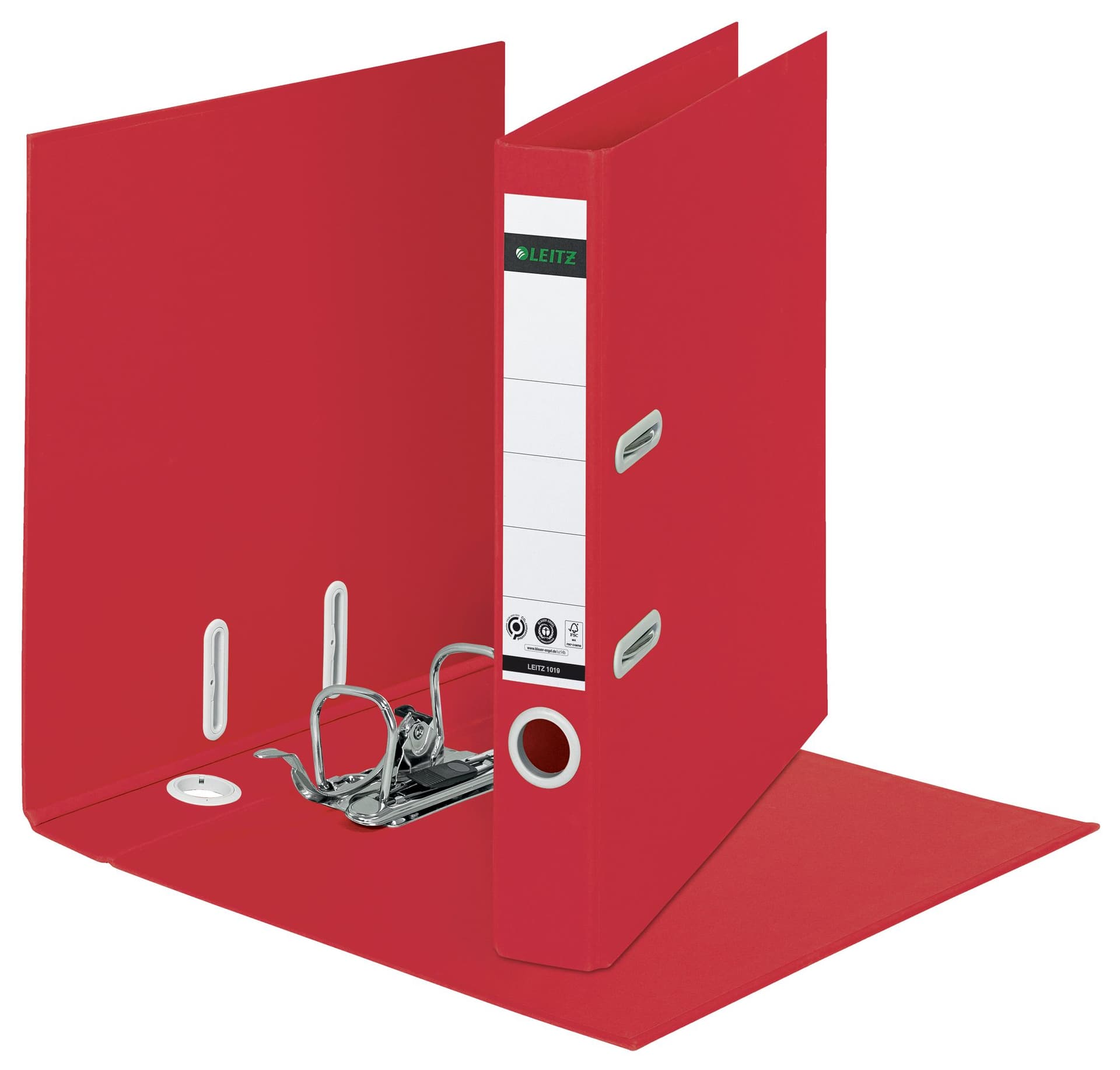 Ordner Leitz Recycle 180° 50mm karton A4 rood