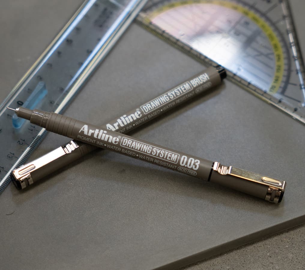 Fineliner Artline technisch 0.03mm zwart 2