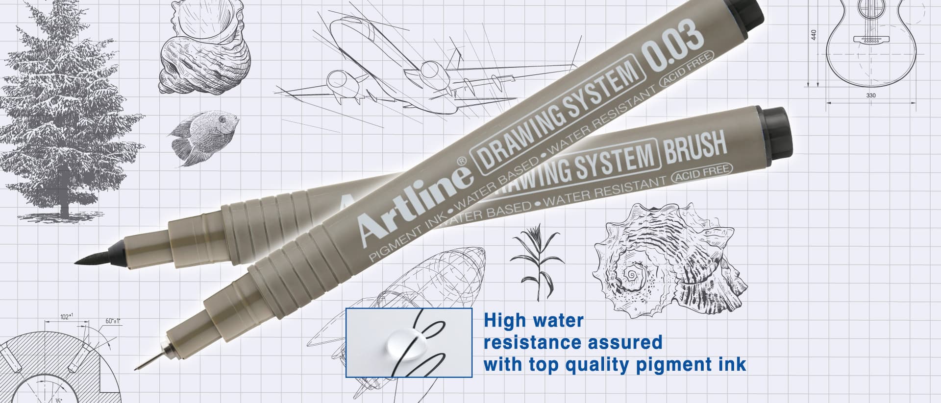 Fineliner Artline technisch 0.03mm zwart 3