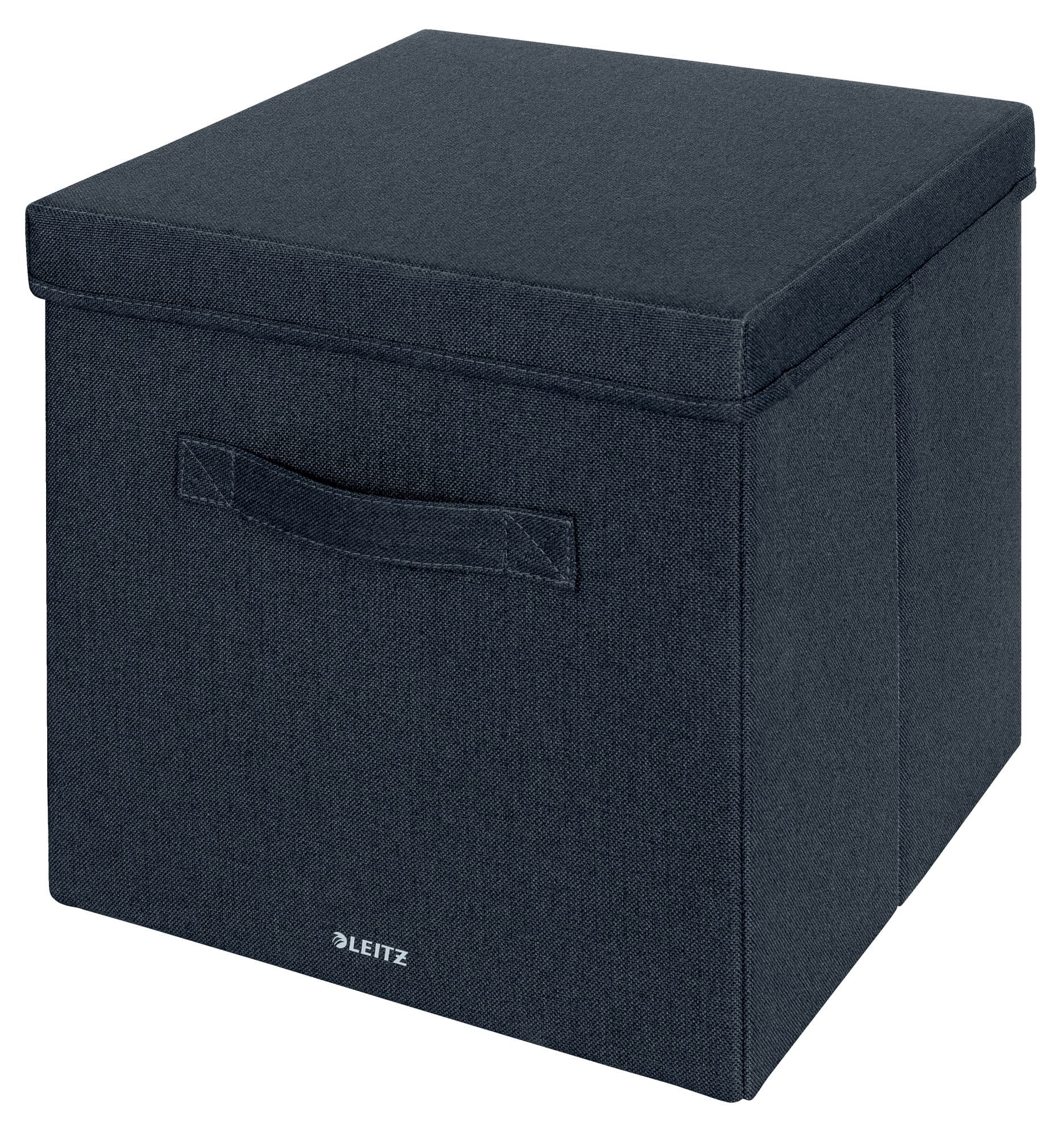 Opbergdoos Leitz gestoffeerd met deksel 330x325x380mm grijs 2 st