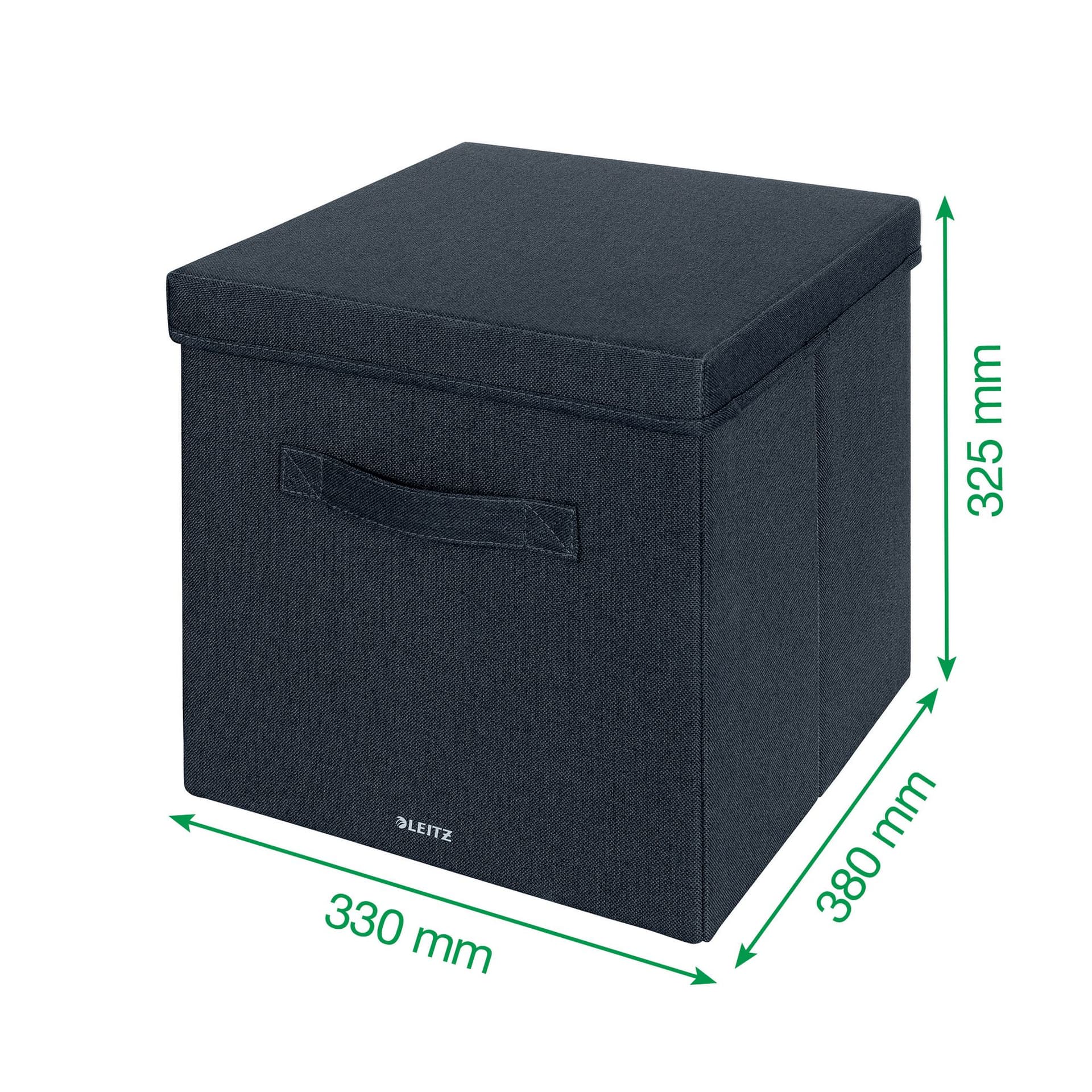 Opbergdoos Leitz gestoffeerd met deksel 330x325x380mm grijs 2 st 3