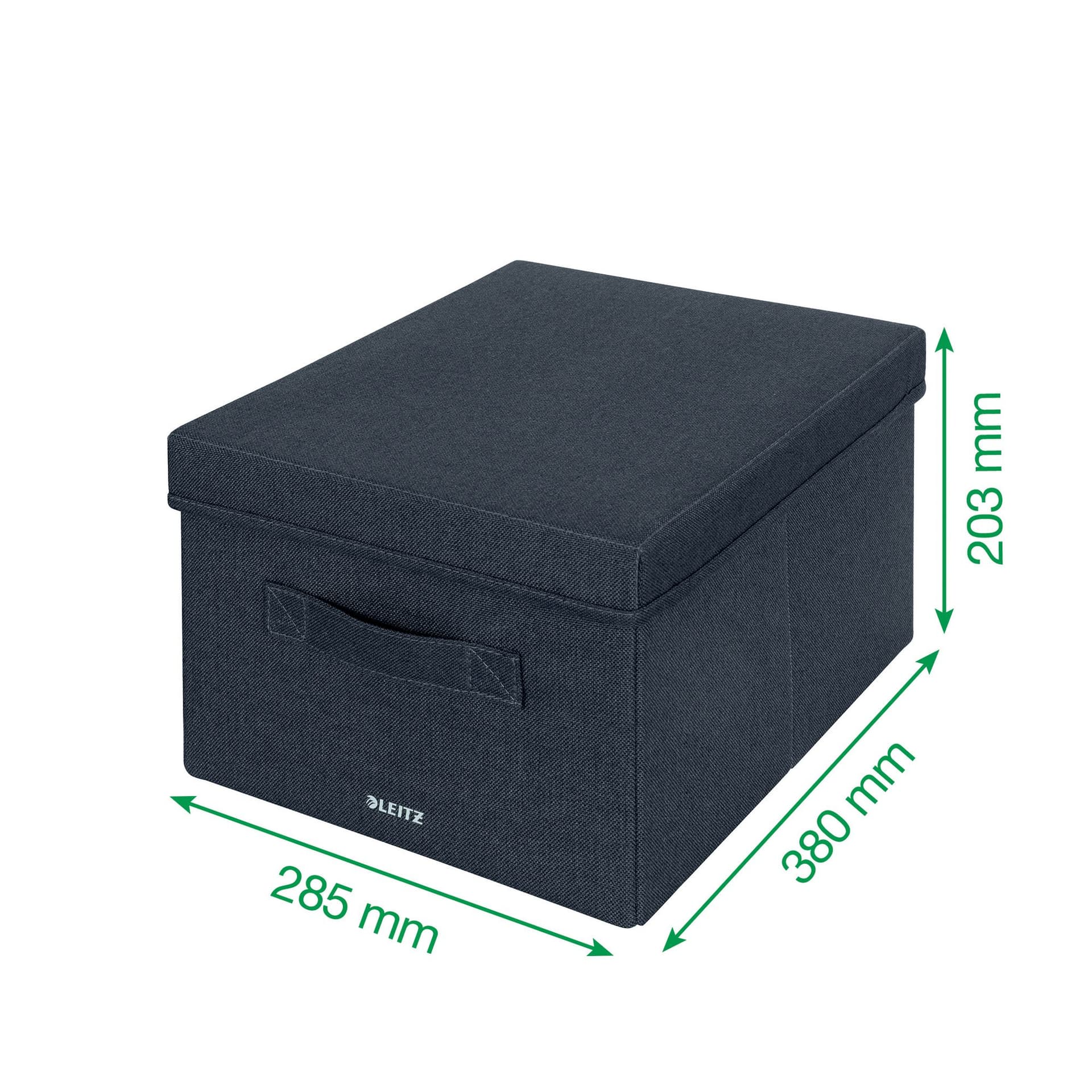 Opbergdoos Leitz gestoffeerd met deksel 285x203x380mm grijs 2 st 3