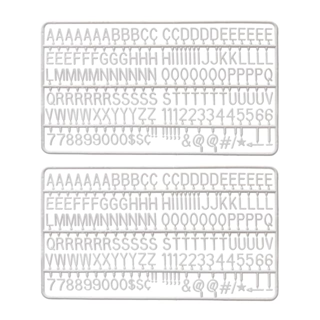 Letter set IEZZY voor letterbord 2x150 wit