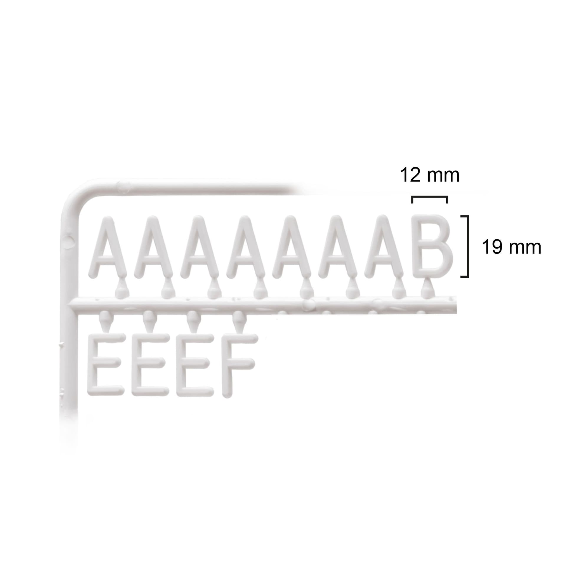 Letter set IEZZY voor letterbord 2x150 wit 3
