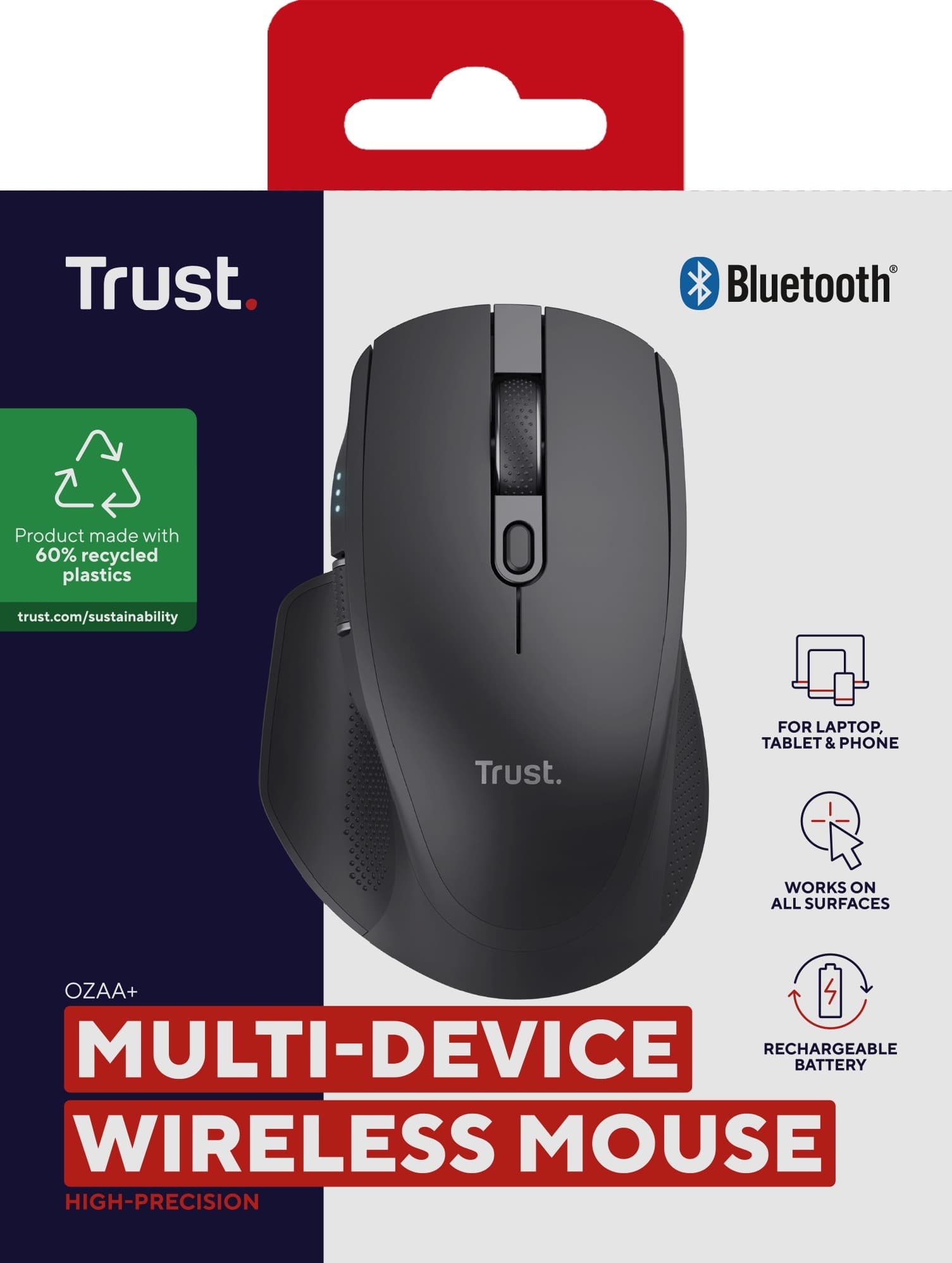 Muis Trust OZAA+ MULTI-CONNECT draadloos 3