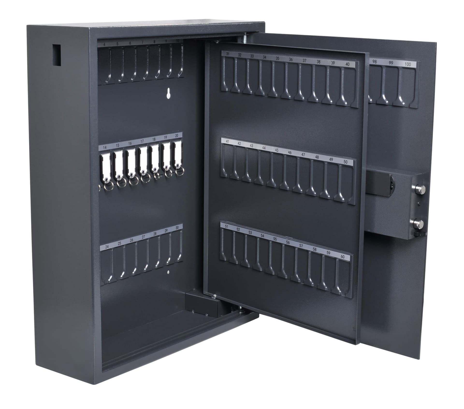 Sleutelkast Pavo High security Magnettag met fingerprintslot 100 haken 600x480x150mm 3