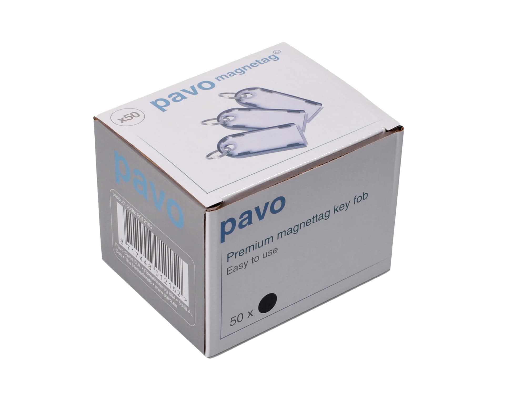 Sleutellabel Pavo Magnettag zwart 50 stuks 2