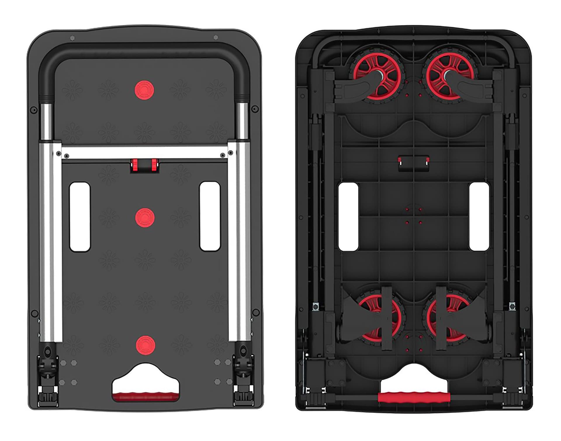 Transportkar Pavo platform trolley inklapbaar 137kg zwart 4
