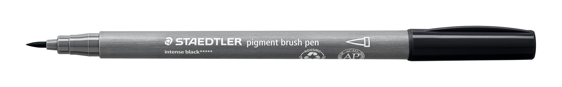 Brushpen Staedtler PigmentArts Intens zwart 1.0mm 2