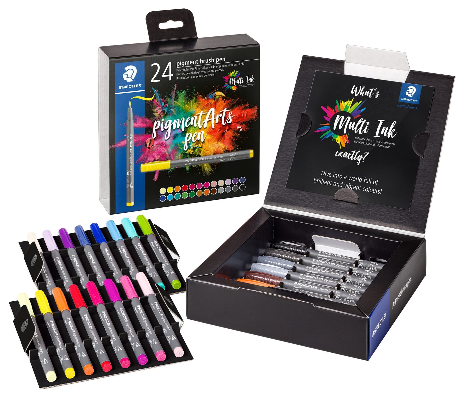 Brushpen Staedtler PigmentArts set à 24 kleuren 2