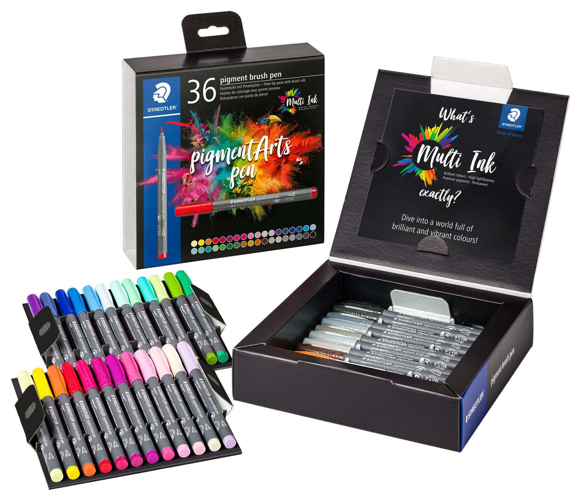 Brushpen Staedtler PigmentArts set à 36 kleuren 2