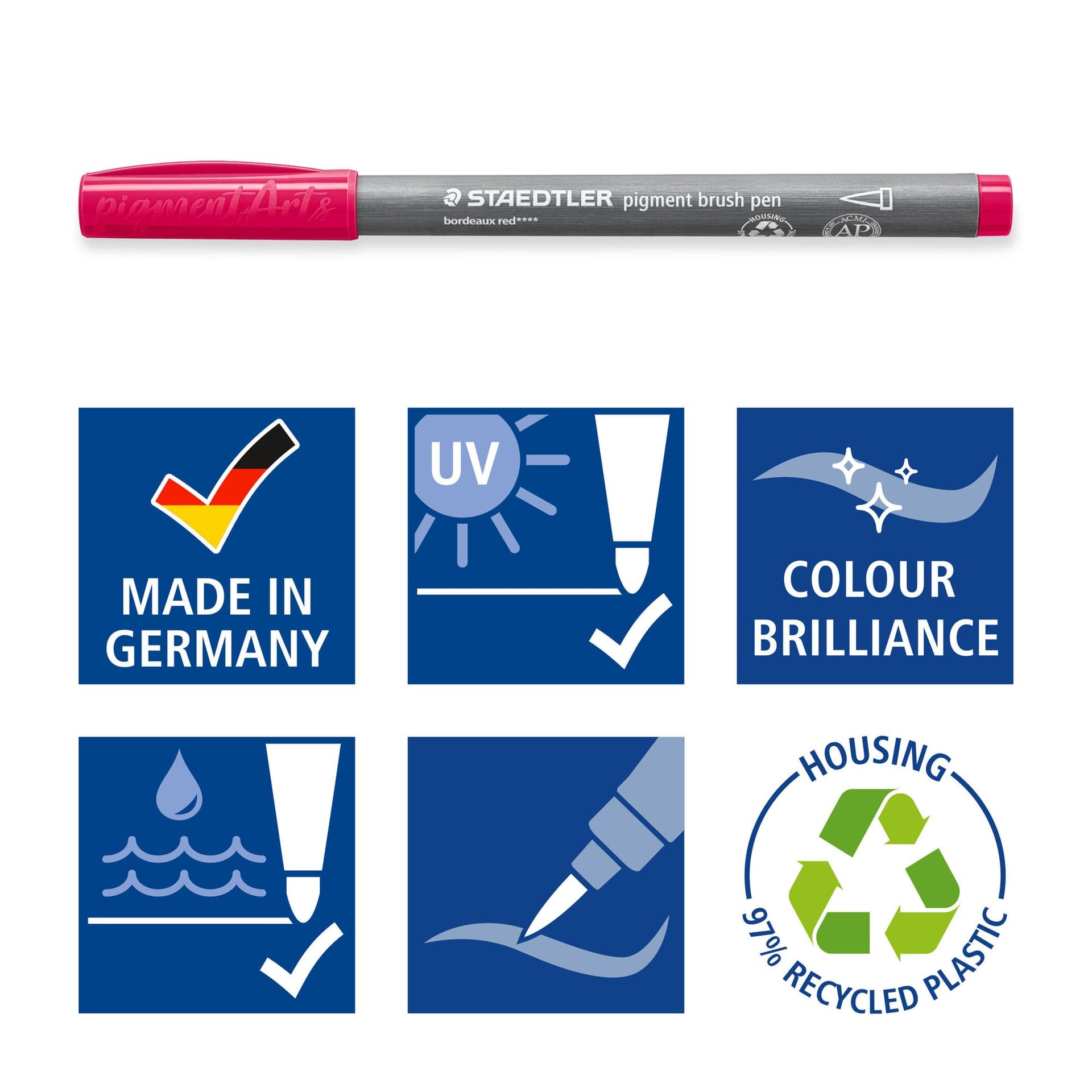 Brushpen Staedtler PigmentArts set à 24 kleuren 6