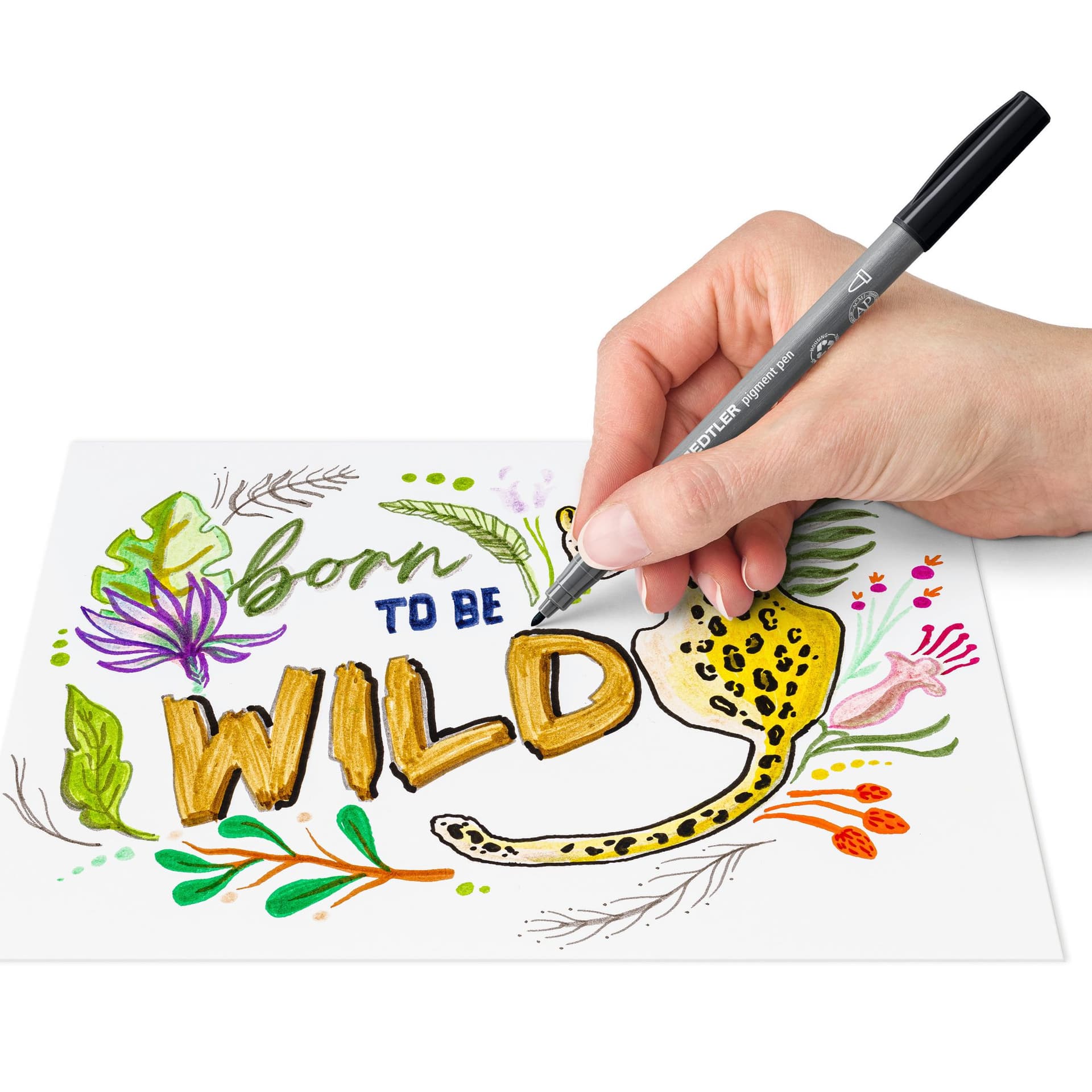Fijnschrijver Staedtler PigmentArts Intens zwart 6