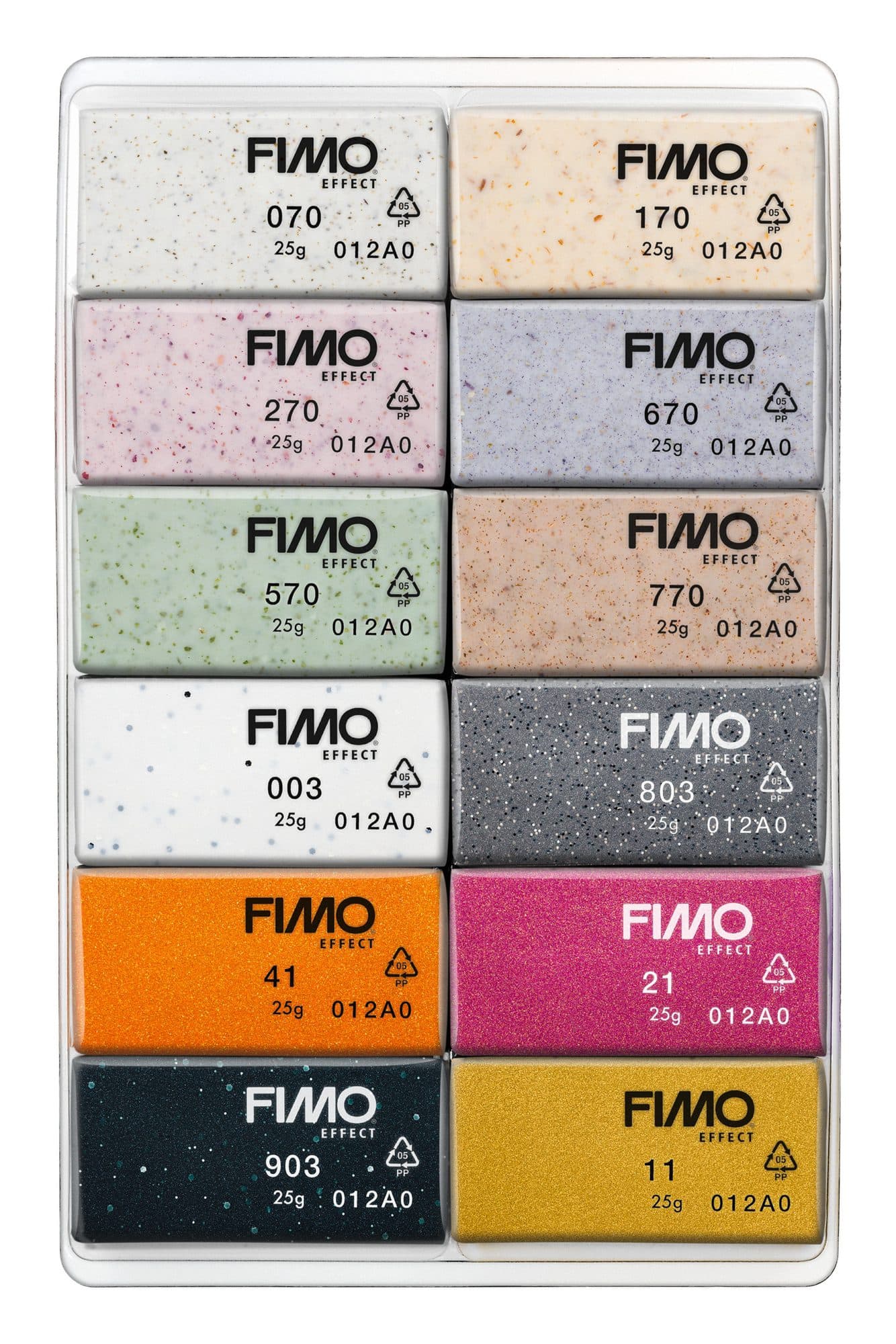 Klei Fimo effect colour pak à 12 Boho kleuren 2