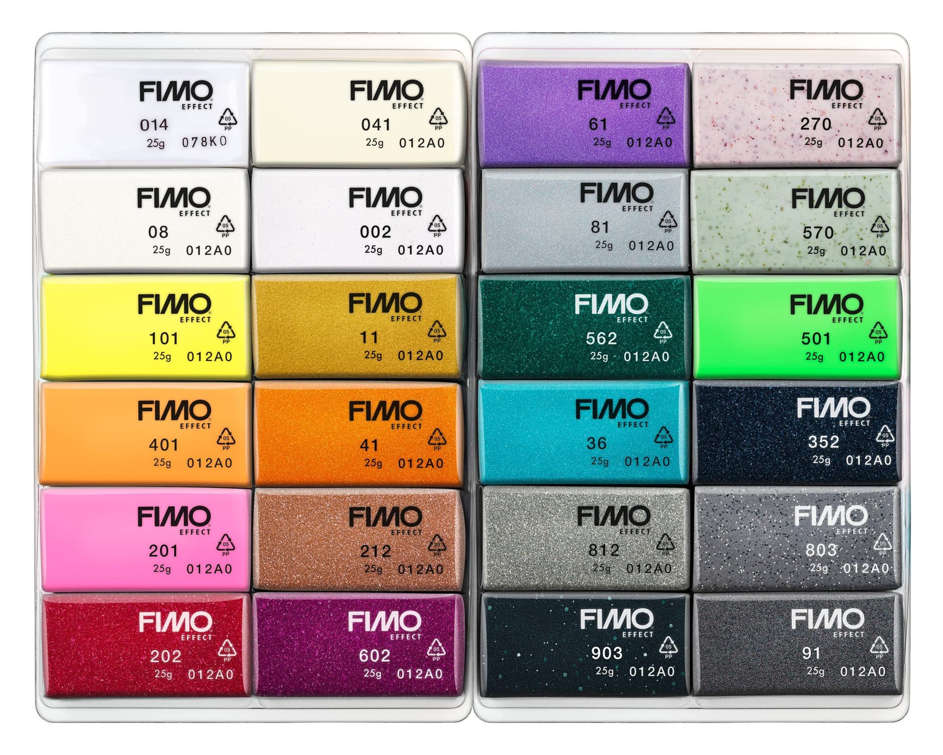 Klei Fimo  effect colour pak à 24 kleuren 2