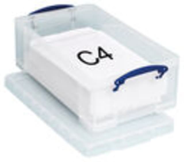 Opbergbox Really Useful 4 liter 30 vakken 395x255x88mm transparant wit 2