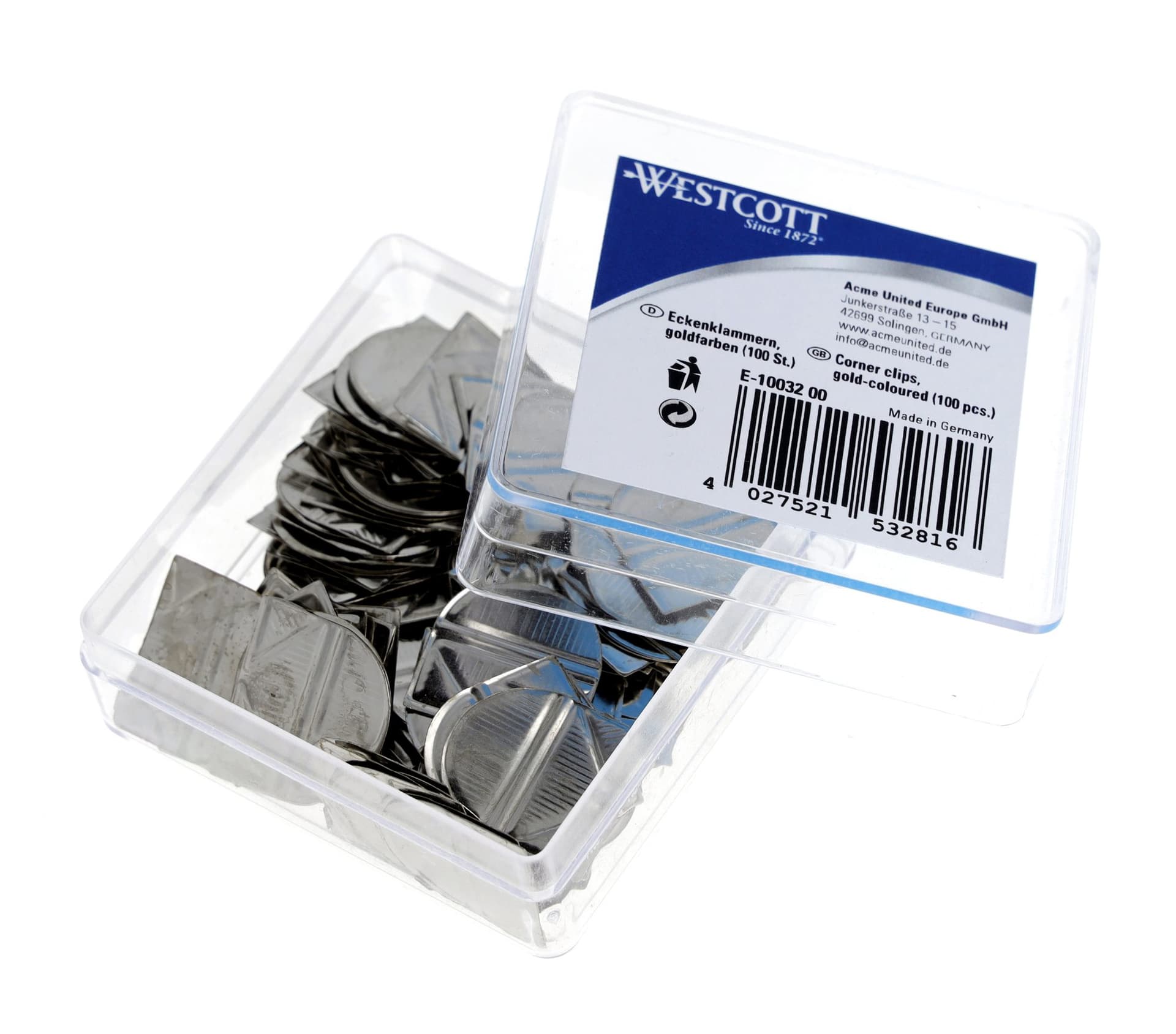 Hoekclips Westcott aluminium zilverkleurig doos à 100 stuks 2