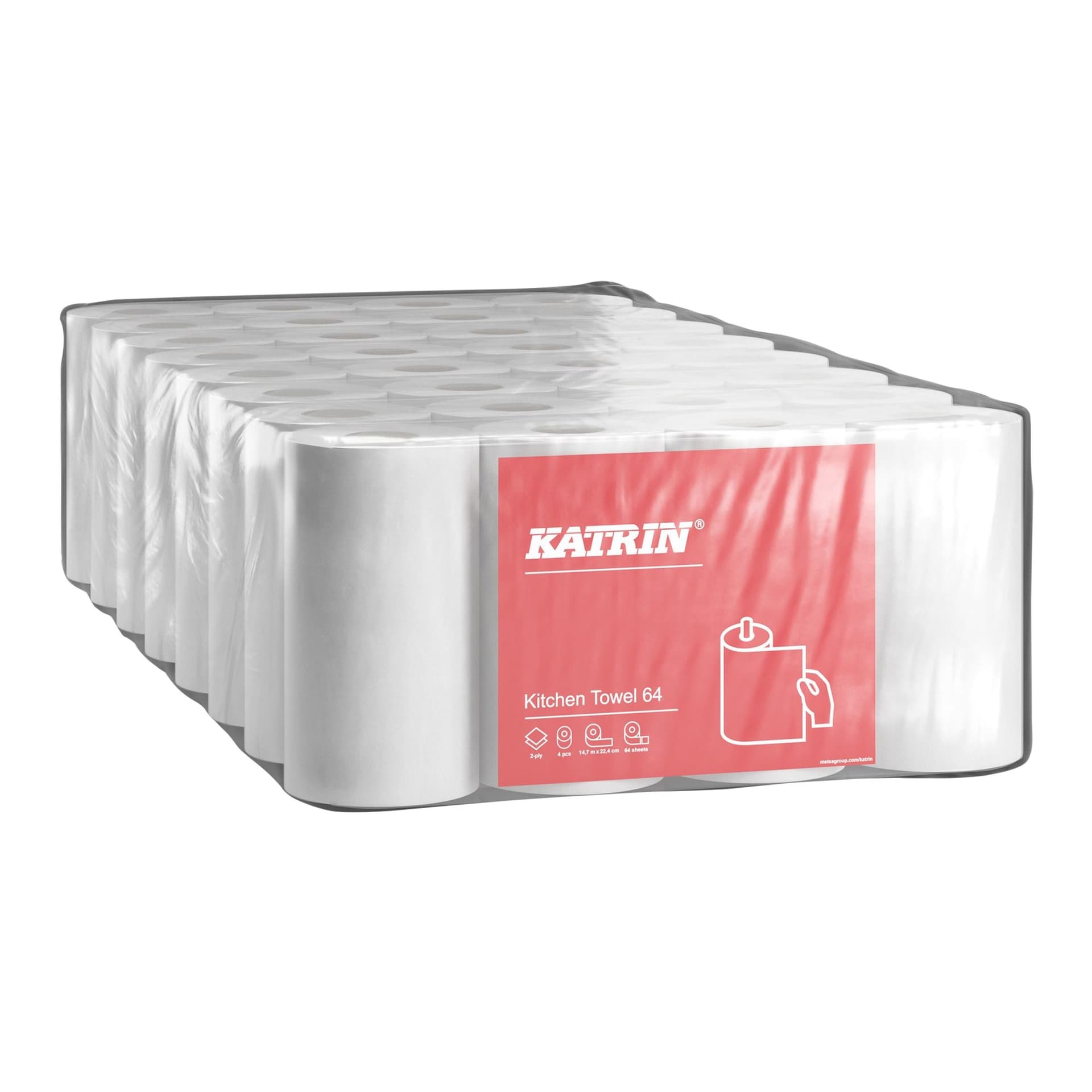 Keukenrol Katrin 2-laags 64 vel wit 87075 2