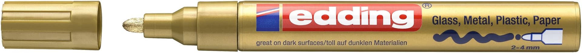 Paintmarker edding 750 op oliebasis 2-4mm creatief goud